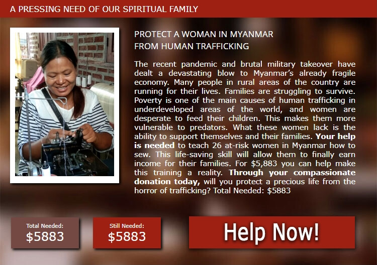 Contribute to the Human Trafficking & Slavery Ministry