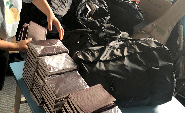 Picture of Bibles being smuggled