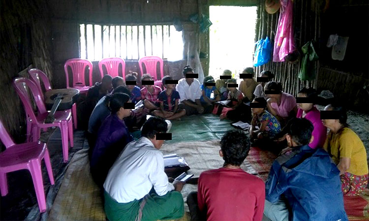 Picture of a believers in Myanmar meeting secretly